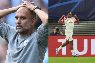 Pep Guardiola's reaction to RB Leipzig goal