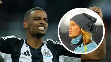 Photo: Newcastle and Haaland social networks.