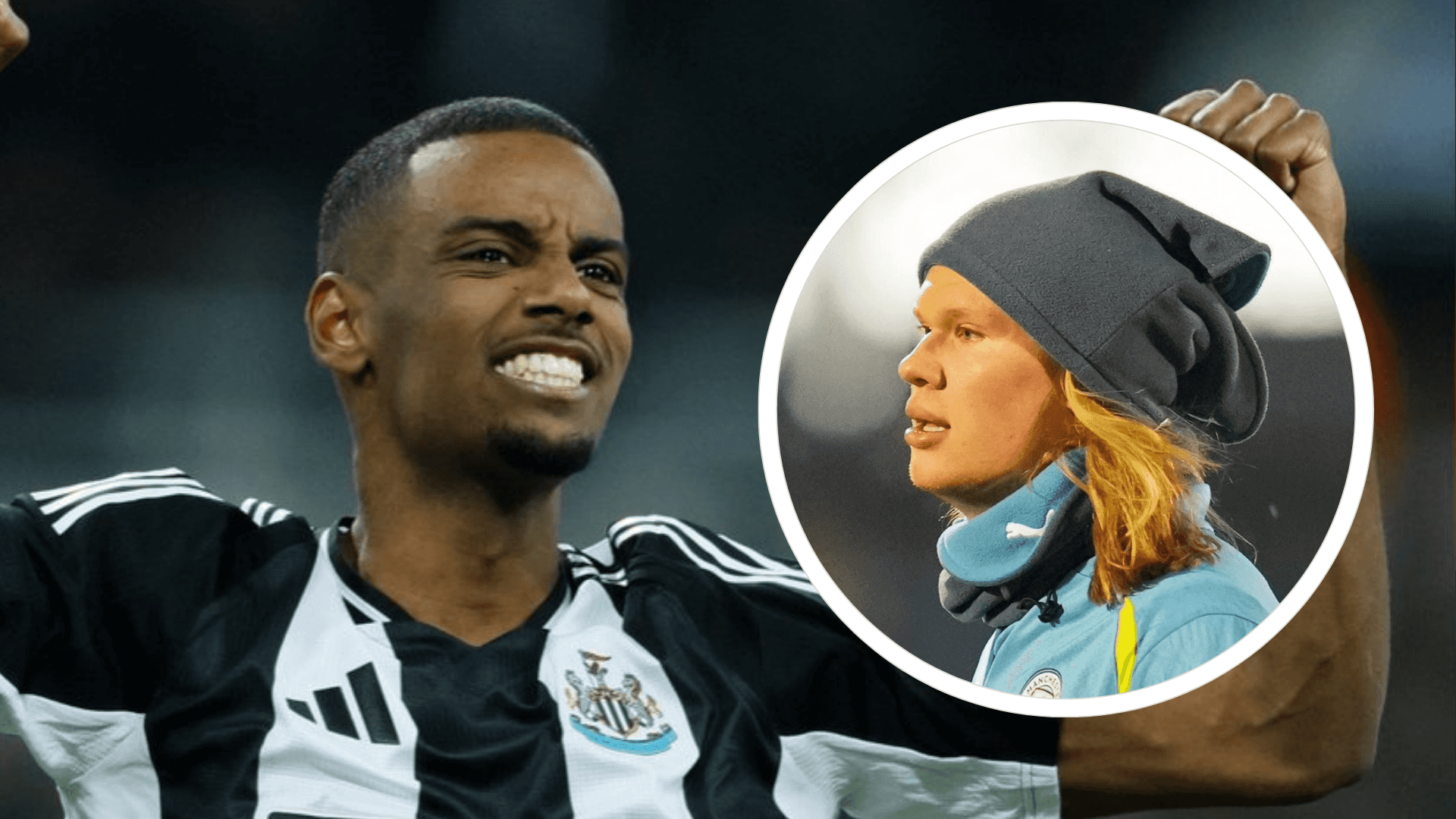 Photo: Newcastle and Haaland social networks.