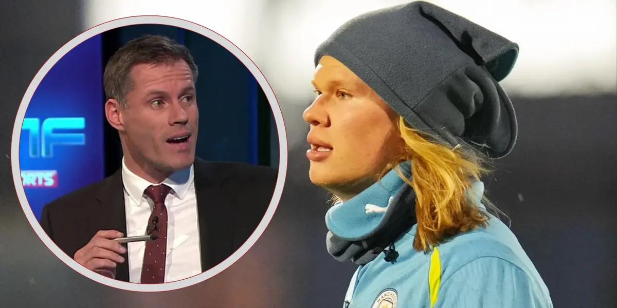 Photo: social networks of Carragher and Erling Haaland.