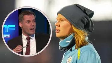 Photo: social networks of Carragher and Erling Haaland.