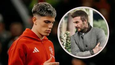 Photo: social networks of Garnacho and David Beckham.