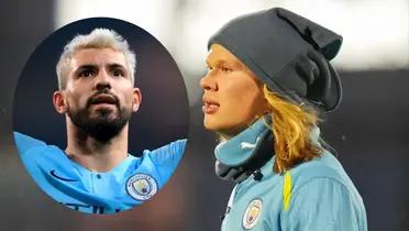 Photo: social networks of Sergio Agüero and Erling Haaland.