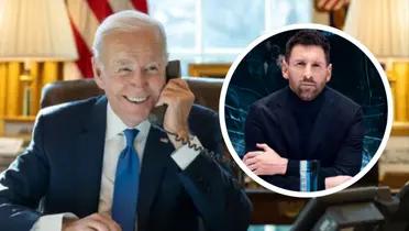 Photo: social networks of The White House and Lionel Messi.