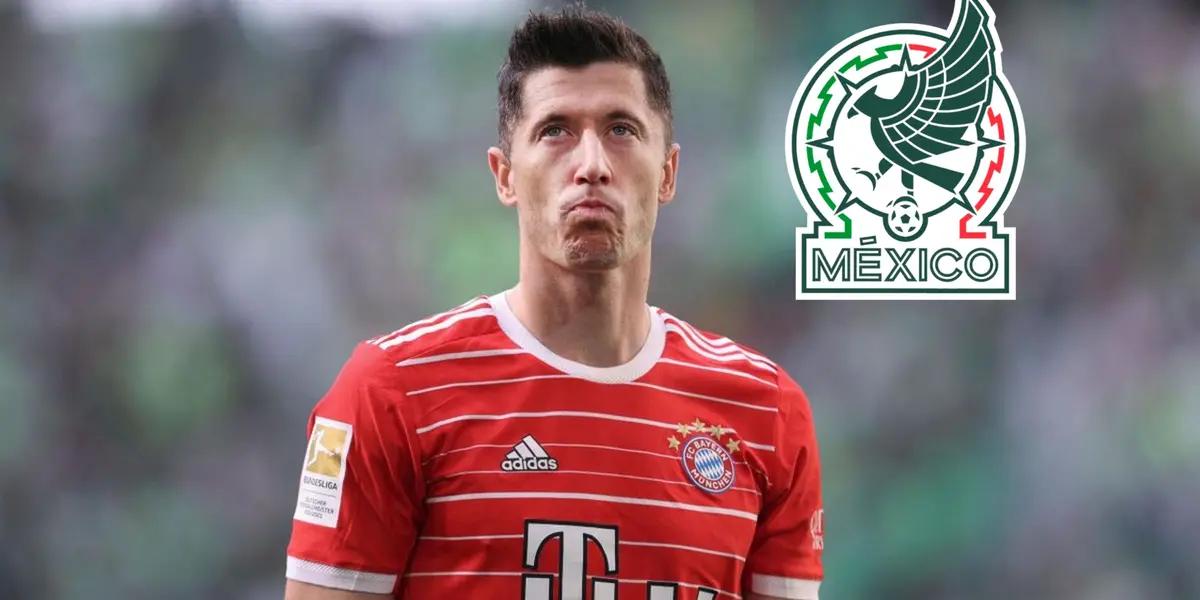 Polish striker Robert Lewandowski looks up to one Mexican and worries about facing him.