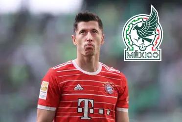 Polish striker Robert Lewandowski looks up to one Mexican and worries about facing him.