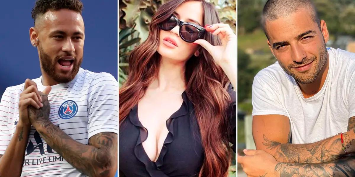 PSG player, Neymar was involved in a love triangle with Croatian-Canadian model, Natalia Barulich and Colombian singer, Maluma.