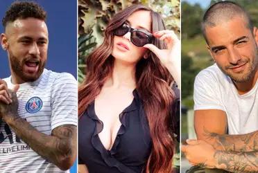 PSG player, Neymar was involved in a love triangle with Croatian-Canadian model, Natalia Barulich and Colombian singer, Maluma.