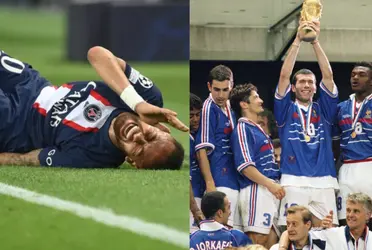He's a legend and world champion with France, now laughs about Neymar's injury
