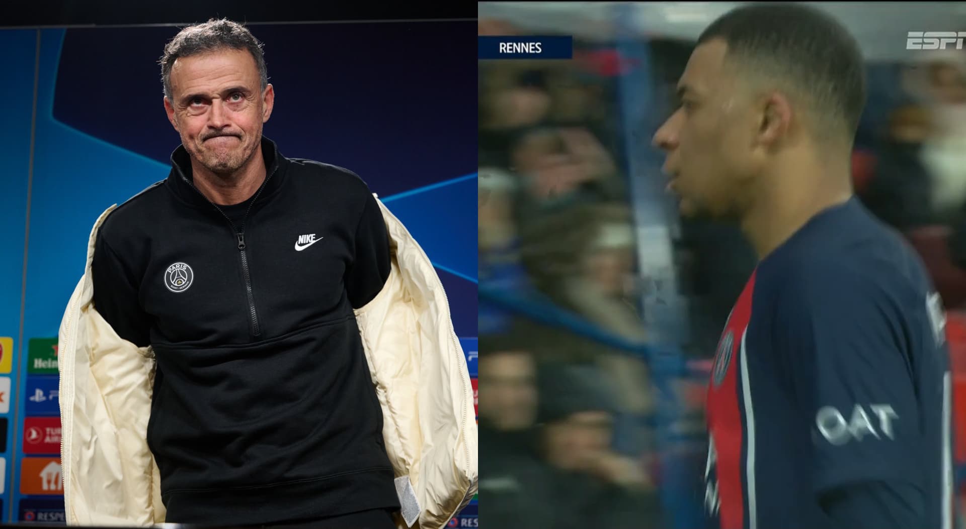 Punished? What Luis Enrique did with Mbappé after losing against Stade Rennais