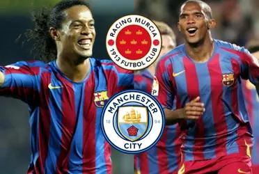 Racing de Murcia wanted Ronaldinho, Eto'o or Rafa Marquez for their team but they finally settled for a great player who was in the English team