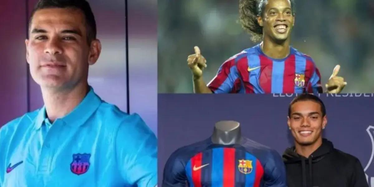 Rafael Márquez, a former Mexican national team, directs Ronaldinho's son and that's how it went.