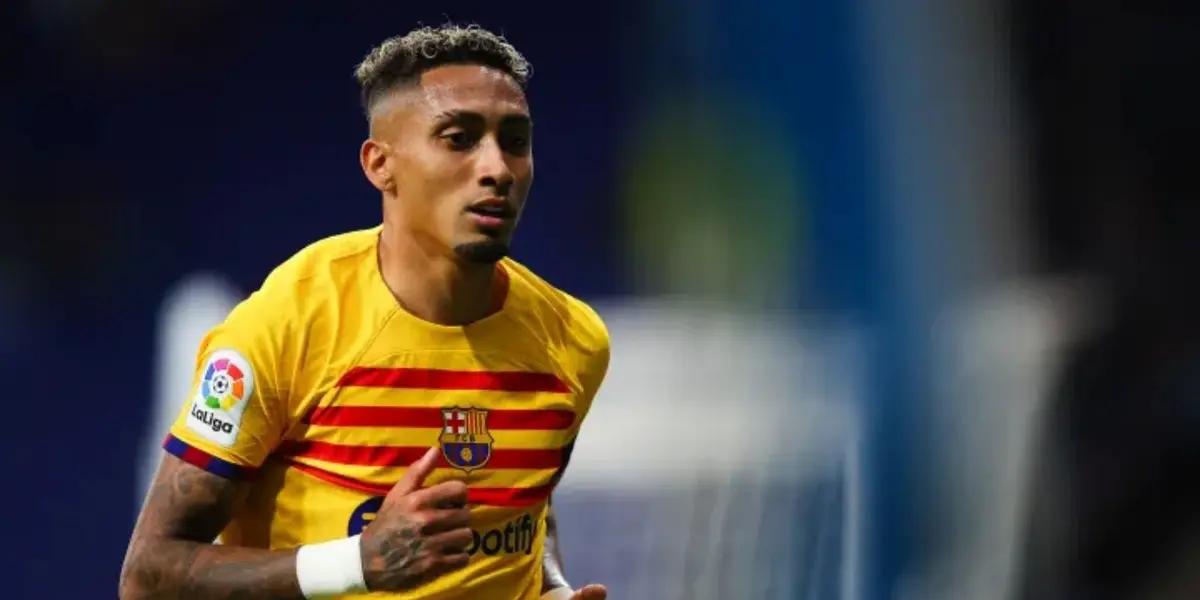 Raphinha had a bad action in the debut of FC Barcelona in the season