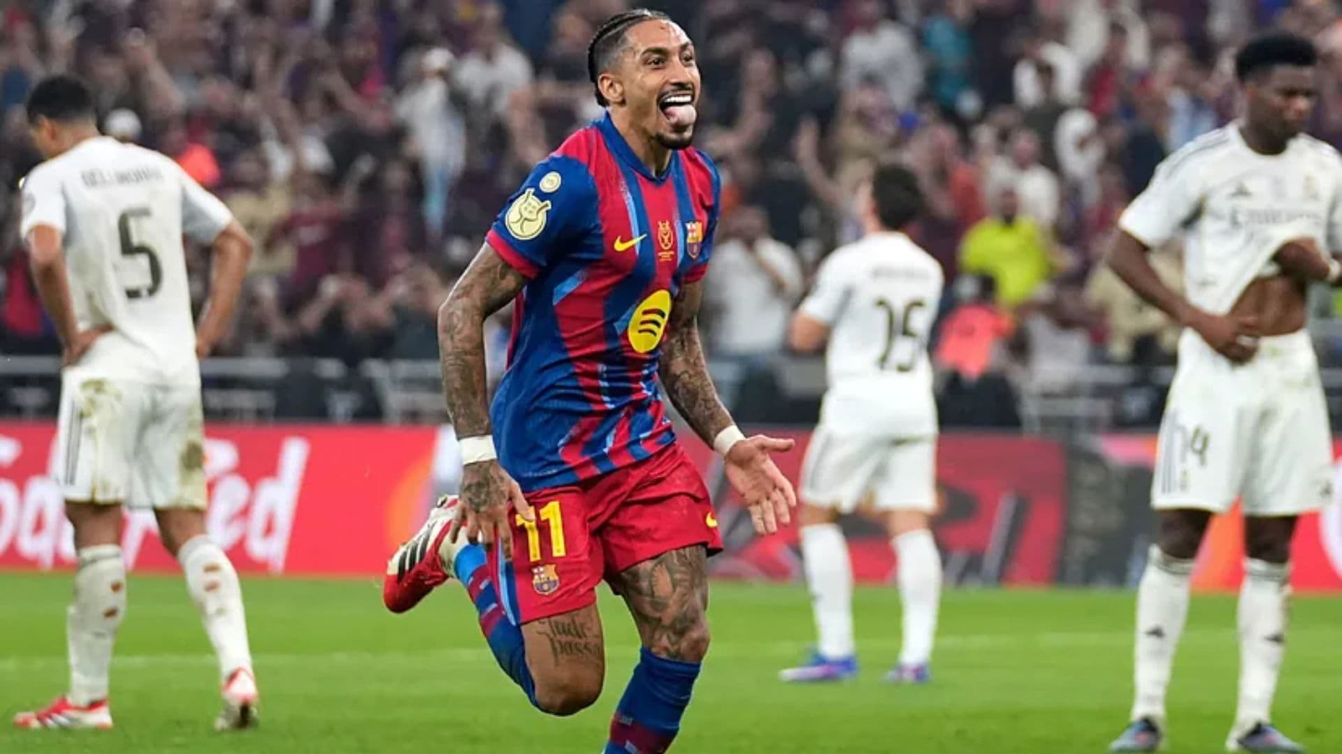 Raphinha will miss Barcelona's match against Real Sociedad
