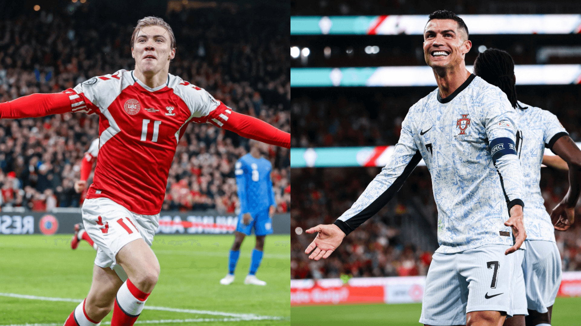Rasmus and Ronaldo | Photos: @dbulandshold and @selecaoportugal
