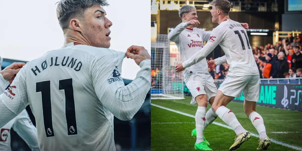 Rasmus Hojlund scored a brace in the first six minutes against Luton Town!