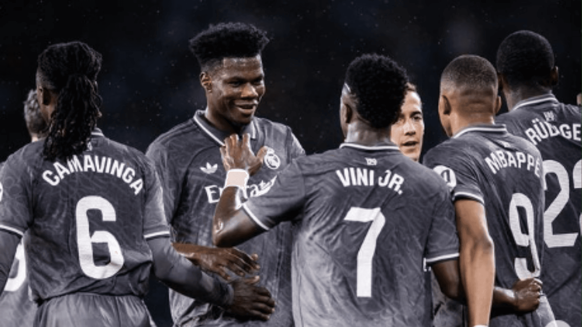 Real Madrid players. Photo: Tchouaméni networks.