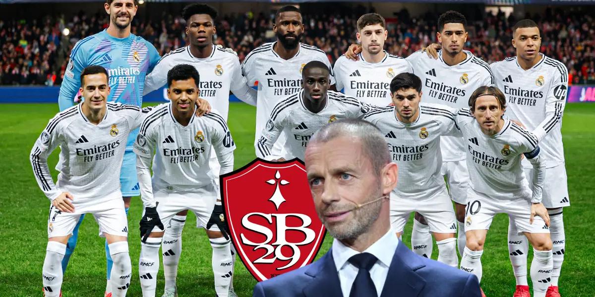 Real Madrid vs Brest Photo: Real Madrid, UEFA, Escudoteca