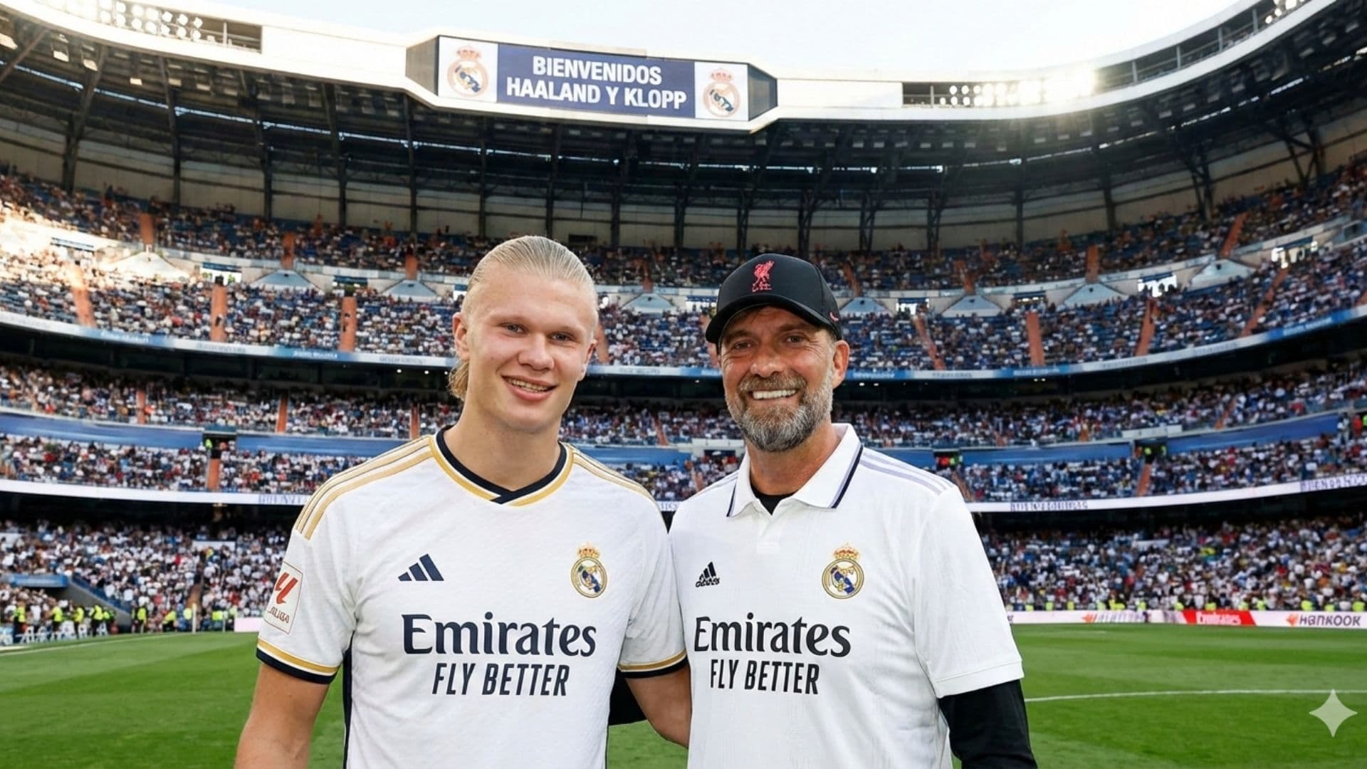 Real Madrid wants Erling Haaland and Jurgen Klopp by the next season - Picture created by AI