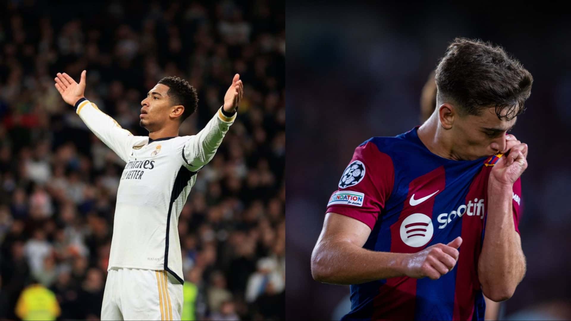 Real Madrid's Jude Bellingham is one of the most valuable player in the Champions league while Barca's most valuable player Gavi is not high on the list.