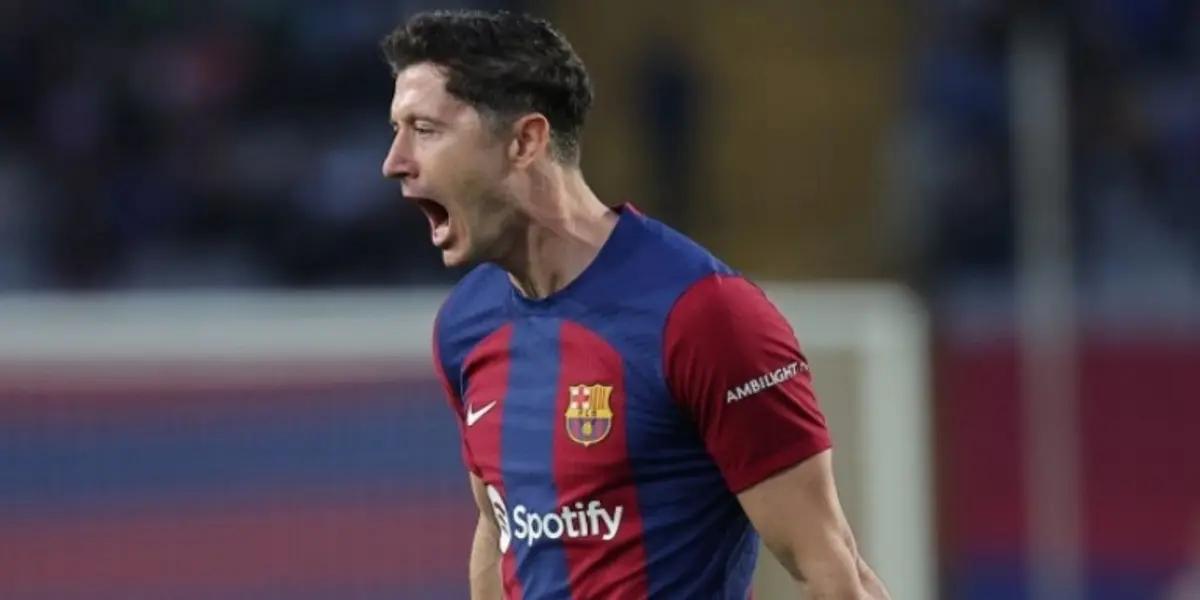 Robert Lewandowski was not happy after drawing vs Rayo Vallecano.