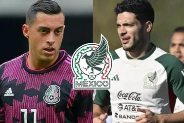 Rogelio Funes Mori and his reaction when he saw Raul Jimenez back at El Tri training sessions