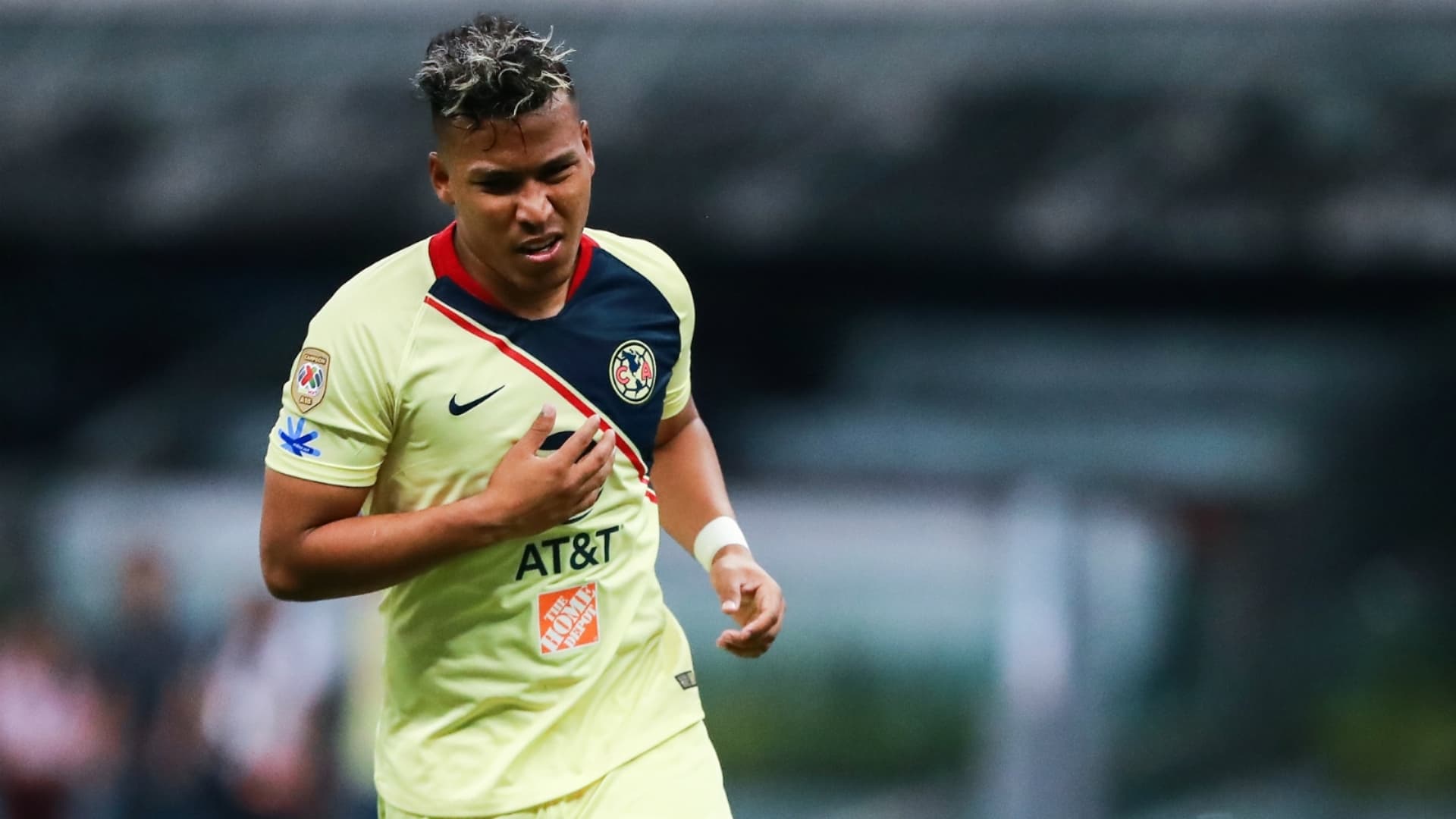 Roger Martinez with Club America jersey.