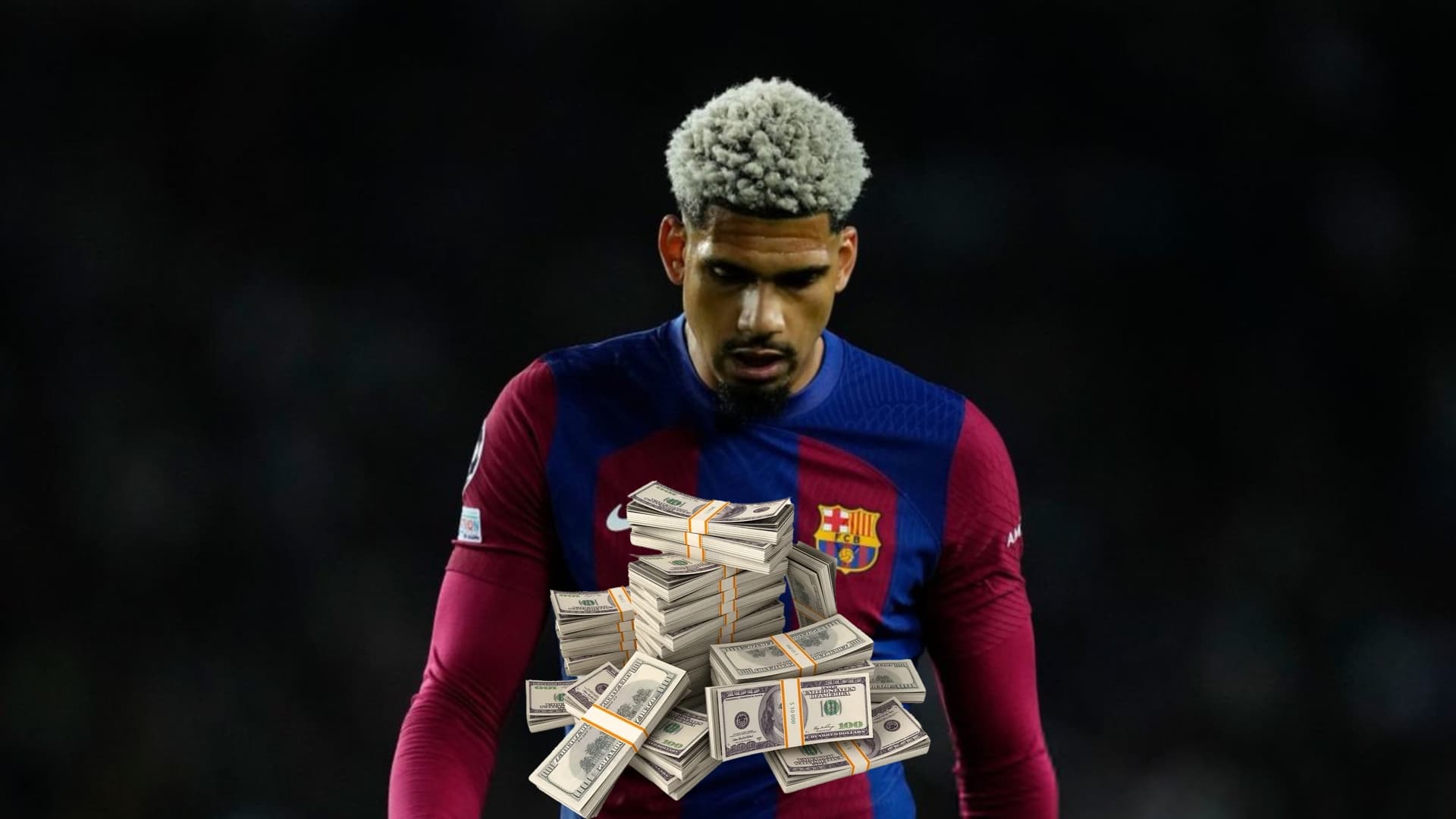 Ronald Araujo upset as FC Barcelona is eliminated from the Champions League.