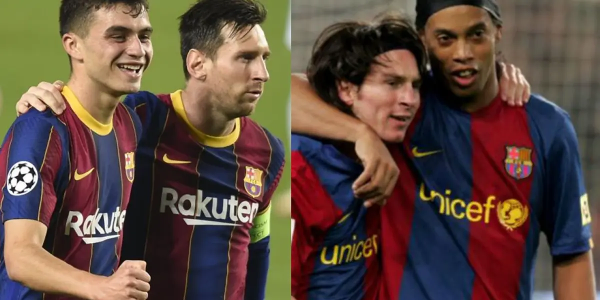 Ronaldinho and Lionel Messi were two of the best players in the history of FC Barcelona and also the Brazilian taught Messi something that the Argentine uses in Pedri.