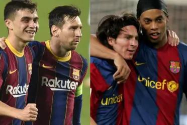 Ronaldinho and Lionel Messi were two of the best players in the history of FC Barcelona and also the Brazilian taught Messi something that the Argentine uses in Pedri.