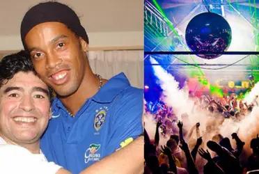 Ronaldinho confessed which his best night with Diego Maradona as a memory after his death was.