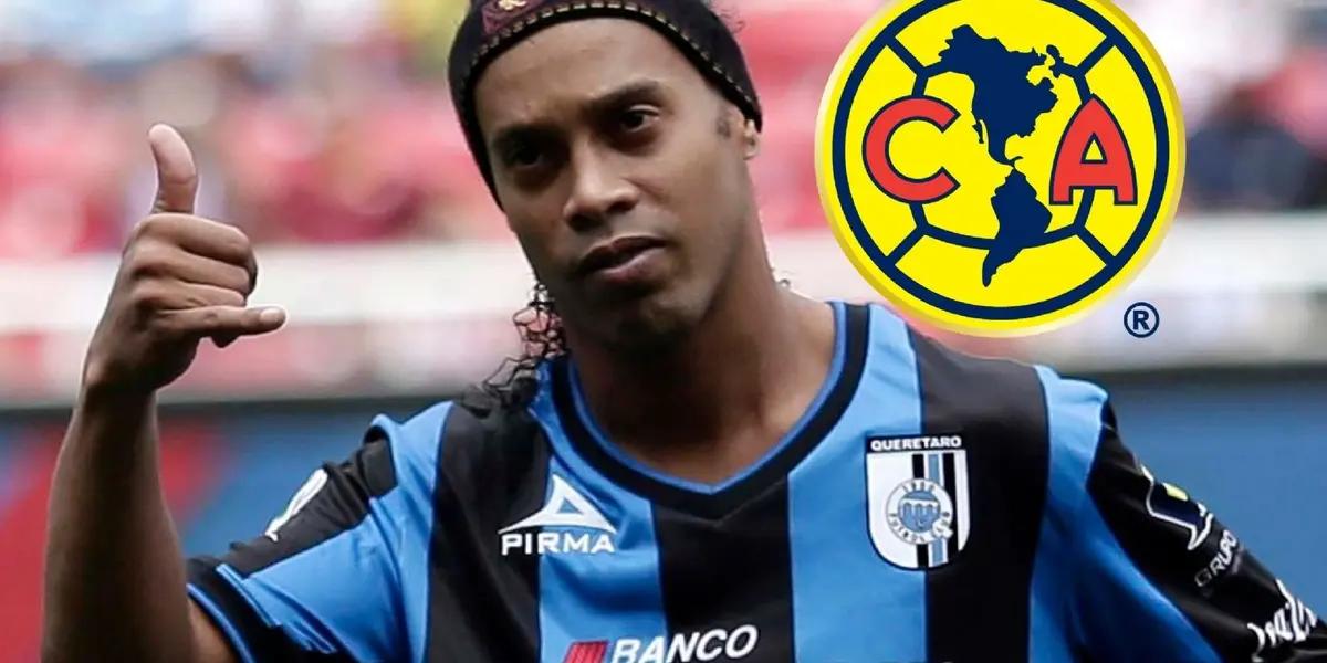Ronaldinho could have played for Club America but he made some personal requests that America was not willing to give him and that is why he went to Queretaro.