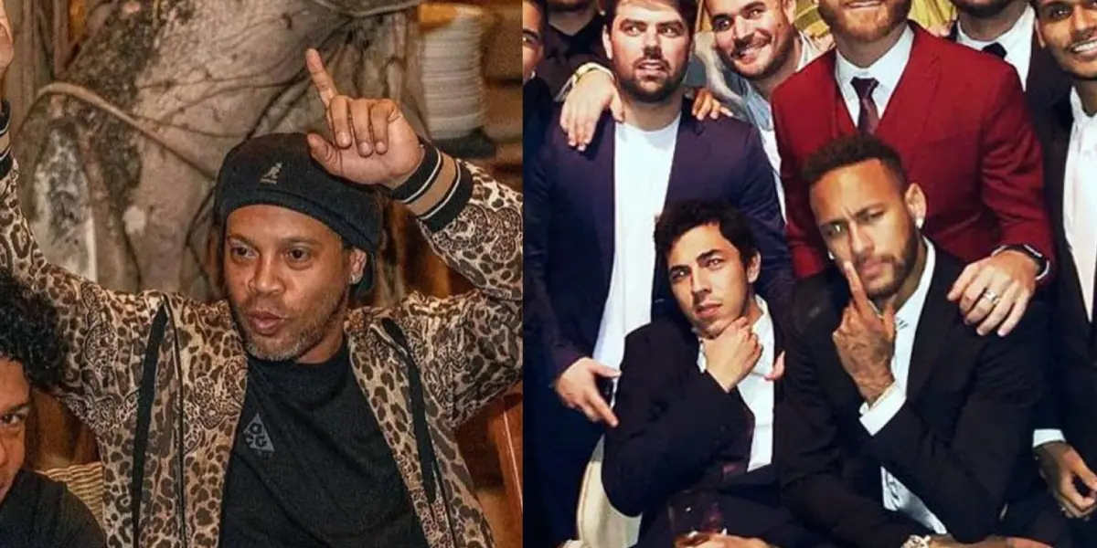 Ronaldinho, in true Ronaldinho style, introduced his new group of friends with whom he was partying and started a dispute with Neymar to see who has the best group of friends for the night.