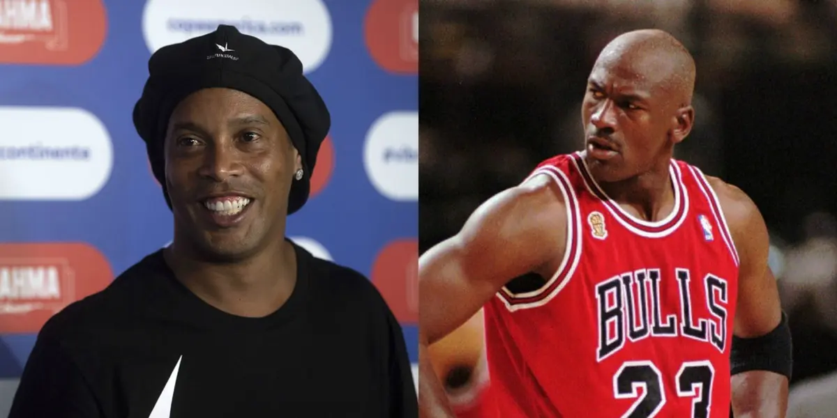 Ronaldinho is increasingly active and present, and this time he sent Michael Jordan a curious gift.