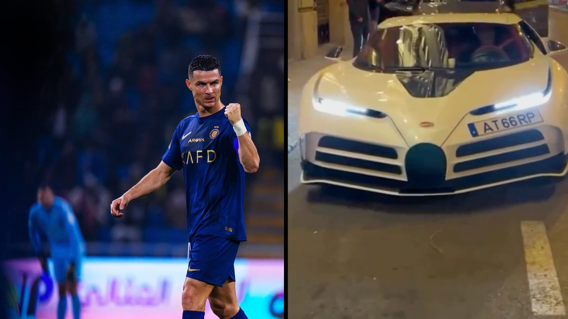 Ronaldo was driving his $10 million Bugatti in the streets of Madrid.