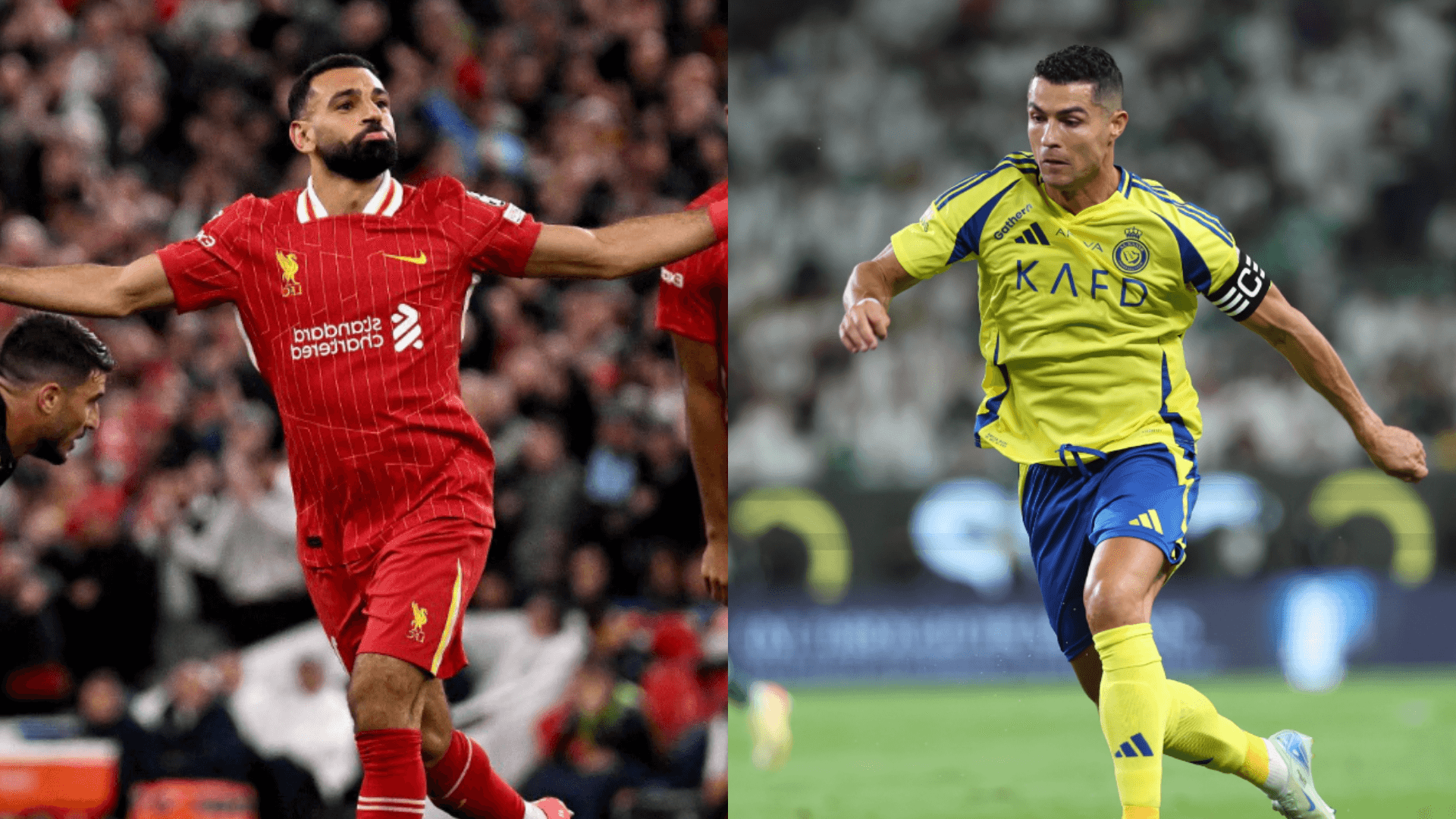 Salah and Ronaldo | Photos: @LFC and @Cristiano