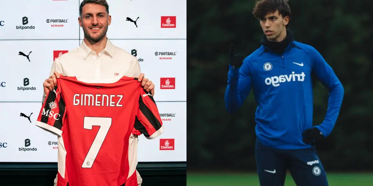 Santiago Gimenez and Joao Felix | Photos: @acmilan and @ChelseaFC