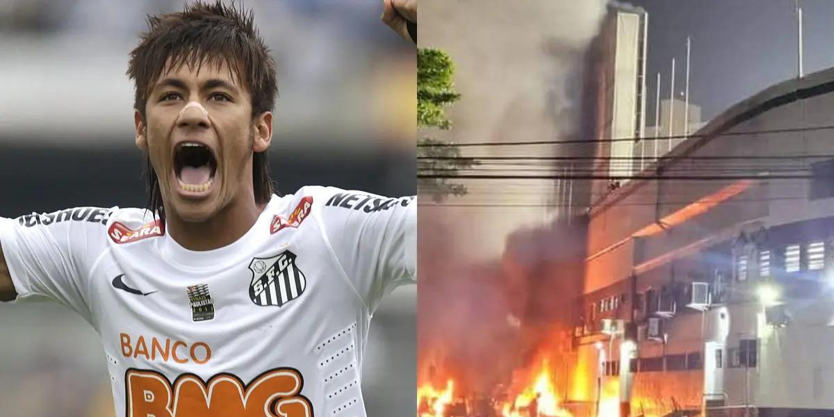 Santos relegated and this is what the fans did