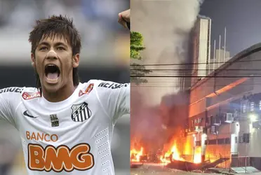 (VIDEO) Pele and Neymar's team relegated and look at the fire that their fans caused in the stadium