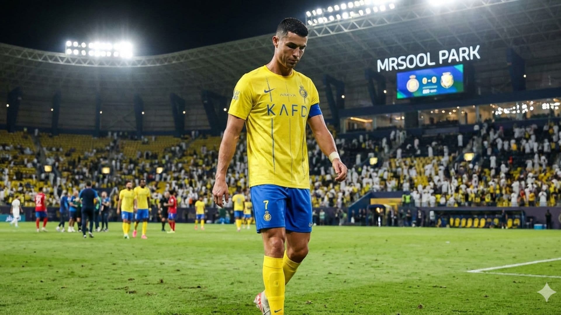 Saudi Pro League reacts after Cristiano Ronaldo's protest - Picture created by AI