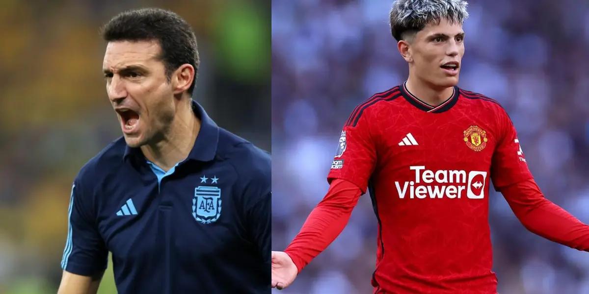 Scaloni's words about the non-call of Garnacho