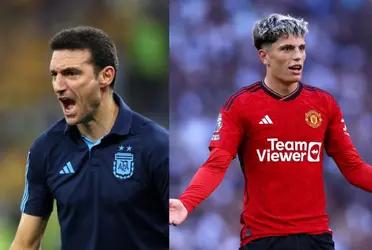 Scaloni's words about the non-call of Garnacho