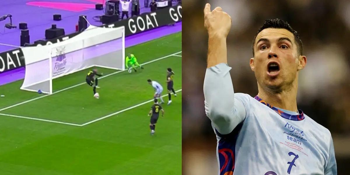 Sergio Ramos made one of the mistakes of the year in the match between PSG and the Arab League all-star team with Cristiano Ronaldo