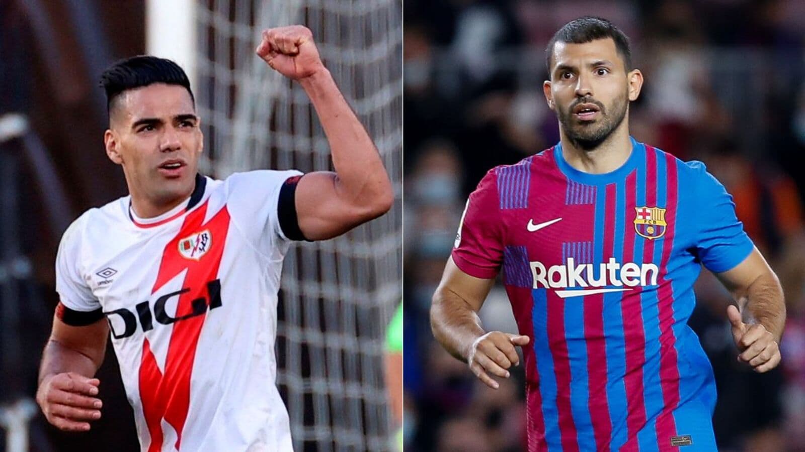 South American strikers Sergio Aguero and Radamel Falcao were both former Atletico Madrid strikers, see who has more fortune.