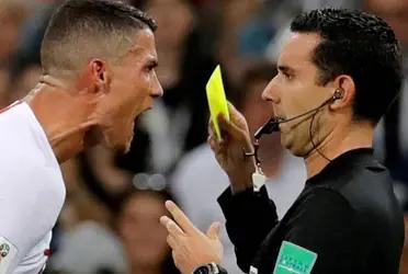 Striker Cristiano Ronaldo was reunited with Mexican referee Cesar Ramos after his incident at Russia 2018
