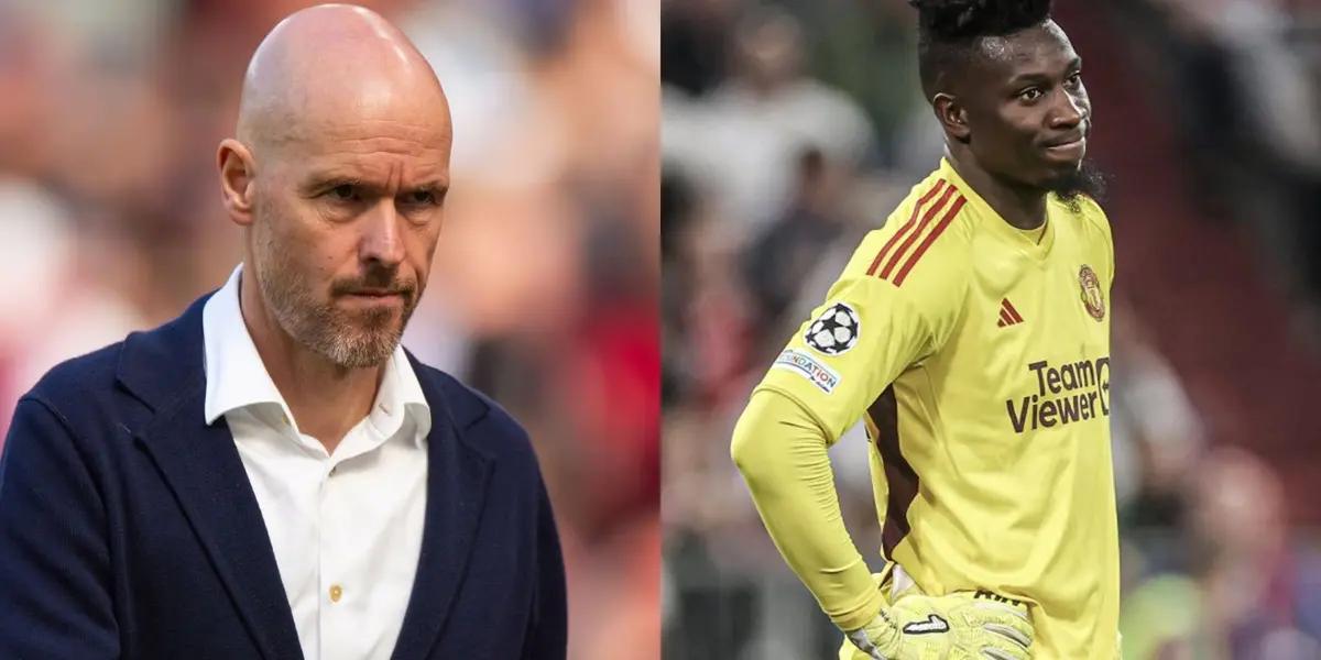 Ten Hag's words after goalkeeper Andre Onana's mistakes