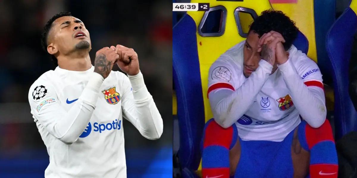 The alarms went off with Raphinha, the injury is revealed and how long he will be out with Barcelona