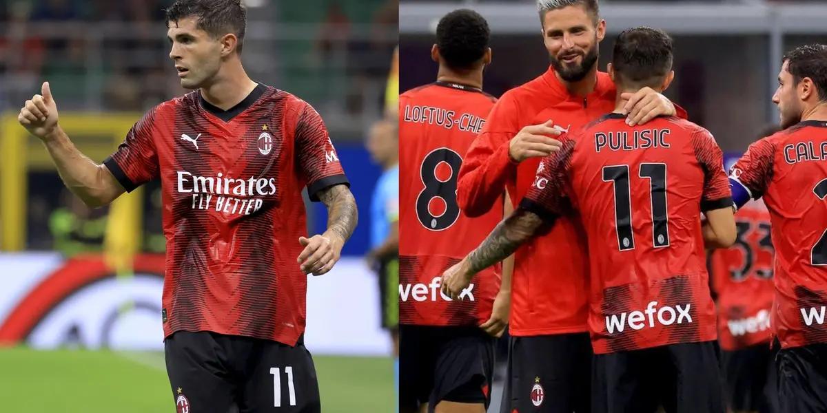 The American AC Milan player with a great assist for Giroud in the Milan vs Napoli match