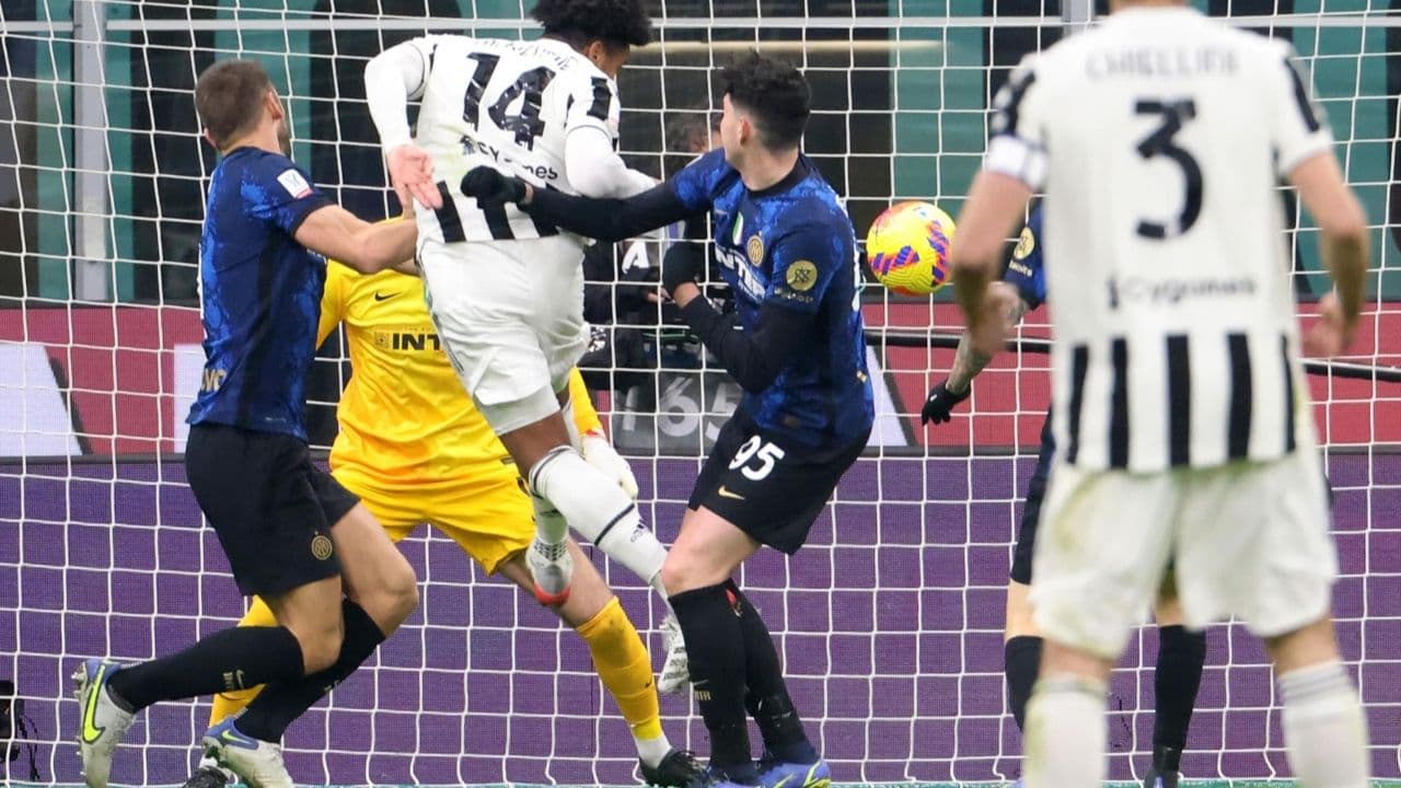 The American midfielder scored the first goal of the game with a header against Inter Milan at the Stadio San Siro.