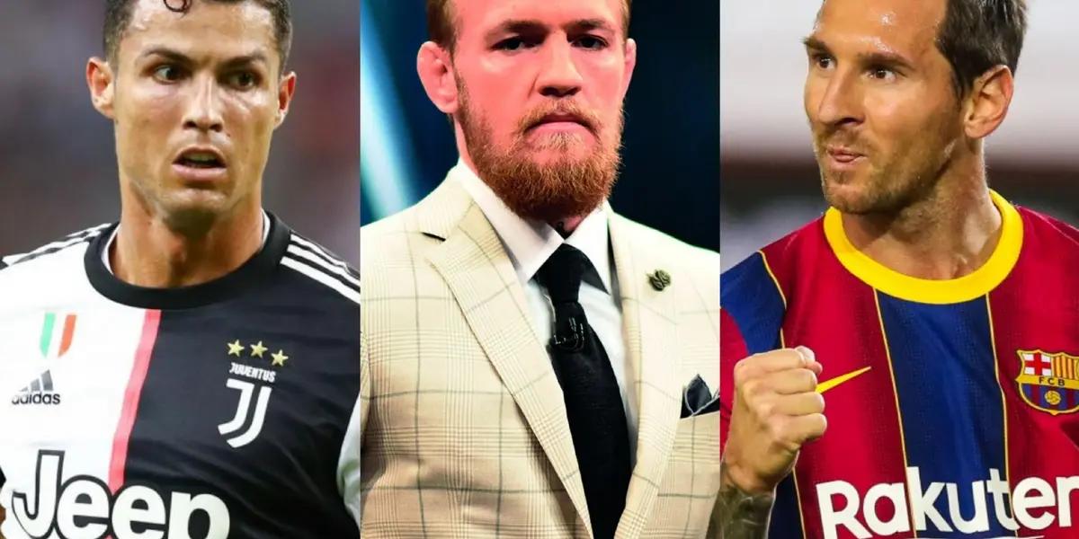 The Argentine and Portuguese legends were humiliated by the Irish mixed martial artist and boxer after knowing how much he earns.